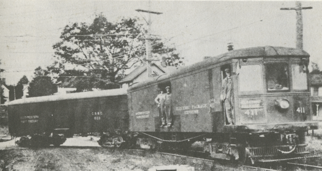 Car number 411 an Electric Package Agency Vehicle, with trailer number 503 in tow. No Date.